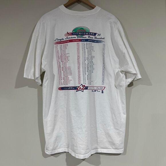 Vintage 1998 Mark McGwire Home Run Record Tee Shirt - Picture 2 of 8